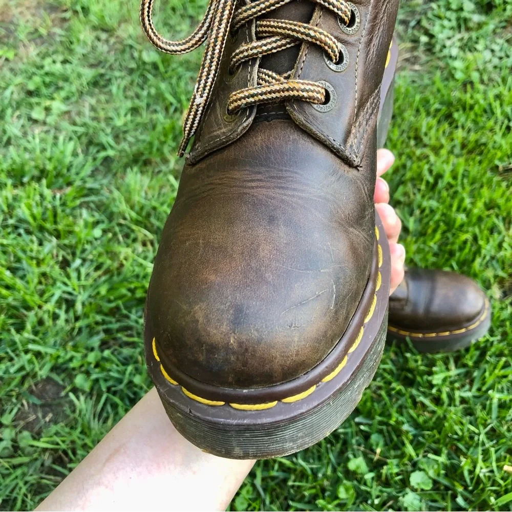 Rare Dr. Martens Brown Platform Boots - Picture 7 of 15